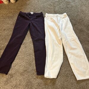 Purple and White Pants Set